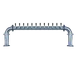 Micro Matic TT-U-12KR-11 Draft Beer Tower, 71-3/4" W x 19-7/8" H, Glycol, 12 Faucets, 2‑Col NSF 1 image