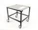 Edlund MP201 French Fry Cutter Mobile Stand, 48" Width, 4-Wheel Casters, Stainless Steel Frame, Black Finish 1 image