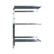 Winholt SCASS-2148-4-AU 4-Shelf Aluminum Cantilever Add-On Shelving Unit - 21" x 48" 1 image
