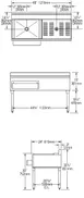 Eagle Group CWS4-22L 48" Drainboard Underbar Ice Bin/Cocktail Station, Left Ice Bin 3 image