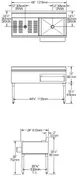 Eagle Group CWS4-22R 48" Drainboard Underbar Ice Bin/Cocktail Station, Right Ice Bin 3 image