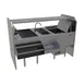 Glastender PSC-66R 66" Pass-Thru Combo Underbar Ice Bin/Cocktail Station w/ Overshelf & Glasswasher 1 image