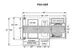 Glastender PSC-66R 66" Pass-Thru Combo Underbar Ice Bin/Cocktail Station w/ Overshelf & Glasswasher 3 image