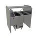 Glastender PSD-42L  42" Pass-Thru Combo Underbar Ice Bin/Cocktail Station w/ Overshelf & Glasswasher 1 image