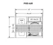 Glastender PSD-42R 42" Pass-Thru Combo Underbar Ice Bin/Cocktail Station w/ Overshelf & Glasswasher 3 image