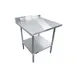 Sapphire Manufacturing SMTEB-2424G 24" Open Base Work Table, Galvanized Base / 5" Backsplash 1 image