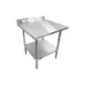 Sapphire Manufacturing SMTEB-2424S 24" Open Base Work Table, Stainless Steel Base / 5" Backsplash 1 image