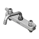 T&S Brass 5F-8CLX06 Equip Workboard Faucet, Swivel, 8", Deck Mount 1 image