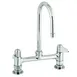 T&S Brass 5F-8DLX05 Equip Faucet, 8" Center, Deck Mount, 5-1/2" Swivel Gooseneck 1 image