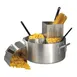 Winco APS-20 Pasta Cooker Set, 20qt 14"x7" Pot, Handles 500°F, 0.7mm stainless steel inserts 1 image