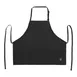 Winco BA-2724K Black Bib Apron, Mid‑Length 24" L x 27½" W, Adjustable Neck Strap, 3 Pockets, 65/35 Poly‑Cotton Blend 1 image