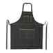 Winco BADN-3430 Village Bib Apron, 34-1/2" L x 30-1/4" W, denim, cotton‑poly, 3 pockets + zip pouch, machine washable 1 image