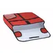 Winco BGPZ-20 20" x 20" Red Polyester Insulated Pizza Delivery Bag - (2) 18" Boxes or (1) 20" Box 1 image