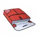 Winco BGPZ-24 24" x 24" x 5" Red Polyester Pizza Delivery Bag - (2) 22" Boxes or (1) 24" Box 1 image