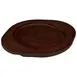 Winco CAST-8UL Round 10" x 11" Wood Underliner with Dual Contoured Handles for CAST-8  1 image