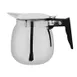 Winco CD-64 64 oz. Stainless Steel Coffee Decanter with Black Handle 1 image