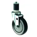 Winco CT-1 5" PU Stem Caster Set, 6" lift, 220 lb capacity, fits 1‑5/8" or 1‑1/2" tubing - 2/Set 1 image