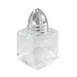 Winco G-100 Glass Square Shaker, 1/2 oz, Stainless Steel Top, Glass Jar - 1 Dozen 1 image