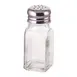 Winco G-109 2 oz. Square Glass Shaker, Single, Stainless Steel Mushroom Top, 18/0 Finish - 1 Dozen 1 image