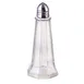 Winco G-110 1 oz Glass Salt & Pepper Shaker, Tower, Stainless Steel Top, Glass Jar - 1 Dozen 1 image