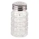 Winco G-118 2 oz Single Salt & Pepper Shaker, Glass Jar with Stainless Steel Flat Top - 1 Dozen 1 image