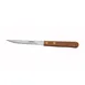 Winco K-35W Steak Knife, 8" Length, 4" Stainless Steel Blade with Tip, Wood Handle - 1 Dozen 1 image