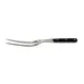 Winco KFP-62 Acero 6" Stainless Steel Curved Carving Fork w/ Black POM Handle 1 image