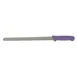 Winco KWP-121P 12" Allergen Free Purple Handle Stainless Steel Straight Bread Knife 1 image