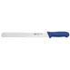 Winco KWP-121U Stäl 12" German Steel Straight Bread Knife with Blue Handle 1 image