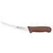 Winco KWP-60N Stäl 6" Curved Boning Knife w/ Brown Handle 1 image