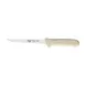 Winco KWP-61 Stäl 6" High Carbon Stainless Steel Narrow Boning Knife w/ White Handle 1 image