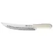 Winco KWP-93 Stäl 9-1/2" Hollow Ground Cimeter Knife w/ White Polypropylene Handle 1 image