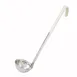 Winco LDC-3 Stainless Steel 13" 1 Piece 3 oz. Serving Ladle w/ Ivory PVC Coated Handle 1 image