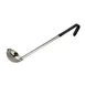 Winco LDCN-3K Stainless Steel 1 Piece 3 oz. Serving Ladle w/ Black Handle 1 image