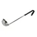 Winco LDCN-4K Stainless Steel 1 Piece 4 oz. Serving Ladle w/ Black Handle 1 image