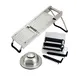Winco MDL-15 Mandoline Slicer Set 15-1/2" x 4-15/16" Stainless Steel Frame 5 Interchangeable Blades & Handguard 1 image