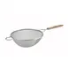 Winco MS2K-10S 10 1/2" Stainless Steel Fine Single Mesh Strainer - Wooden Handle 1 image