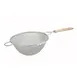 Winco MSTF-10D 10 1/4" Diameter Double Mesh Strainer, Round w/ Wood Handle  1 image