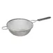 Winco MSTP-10DM 10" Double Medium Mesh Strainer, Stainless Steel w/ Plastic Handle  1 image