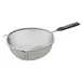 Winco MSTP-8DF 8" Double Fine Mesh Strainer, Stainless Steel w/ Plastic Handle  1 image