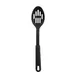 Winco NC-SL2 12" Black Nylon Slotted Serving Spoon, Heat Resistant up to 410°F (210°C) 1 image