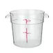 Winco PCRC-1 1 Qt. Clear Round Polycarbonate Food Storage Container 1 image