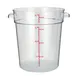 Winco PCRC-4, 4 Qt Polycarbonate Food Storage Container, Clear 1 image