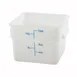 Winco PESC-12 Square 12 Qt Polypropylene Food Storage Container, White 1 image