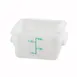 Winco PESC-2 2 qt Square Food Storage Container, Polypropylene, White 1 image