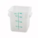 Winco PESC-4 4 qt White Square Food Storage Container 1 image