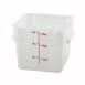 Winco PESC-6 6 qt Square White Food Storage Container  1 image