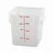 Winco PESC-8 8 qt Square White Food Storage Container, Polypropylene 1 image