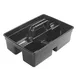 Winco (3) Compartments Black Plastic  Janitorial Caddy - 15-1/4"W x 10-3/4"D x 6-3/4"H 1 image