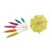 Winco PK-P4 Parasol Picks, 3-15/16"L (100Mm), Wood, With Umbrella Top - 144/Bag 2 image